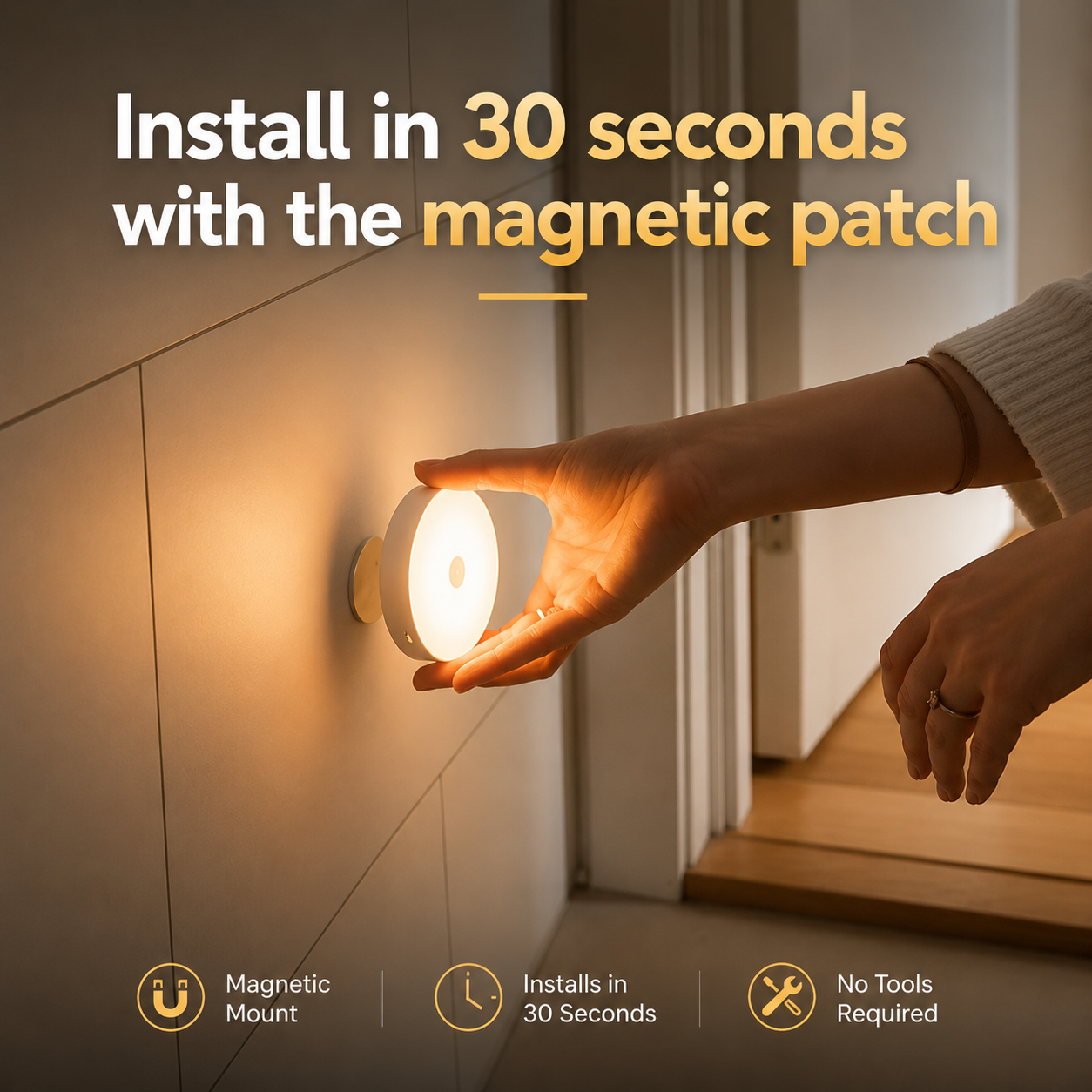 Peel and stick MagicGlow Pro install
